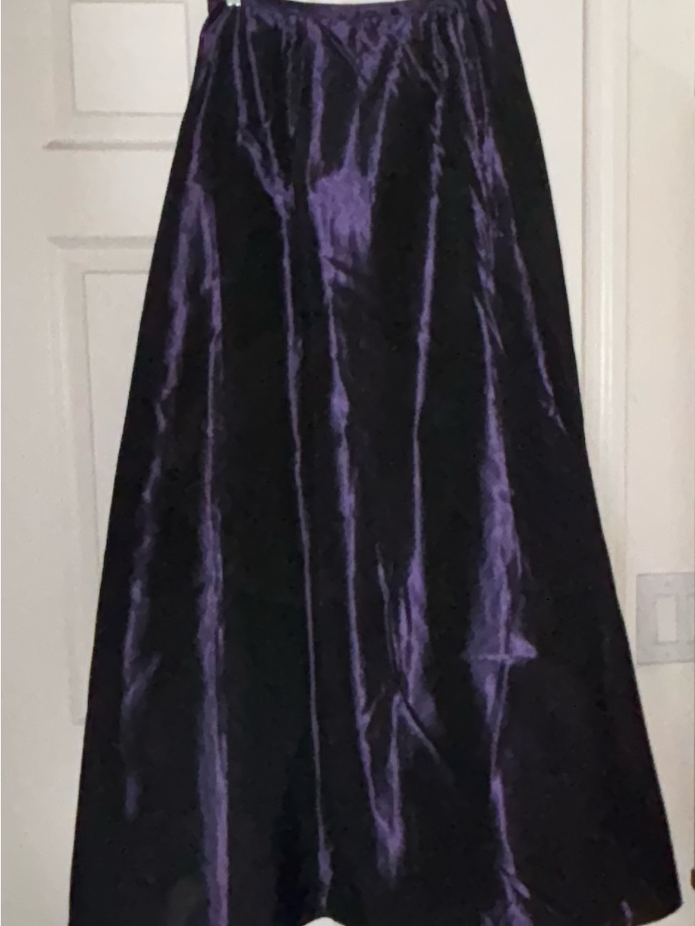 BCBG Shiny Deep Purple A-Line Maxi Skirt never been worn